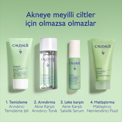 Caudalie Vinopure Acne-Prone Skin Essentials - Akne Tanışma Kiti - 3