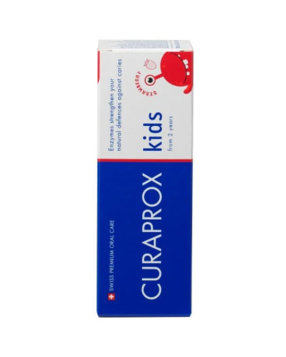 Curaprox Enzycal Kids Strawberry Florürsüz Diş Macunu 60 ml / Çilek Aromalı (2 Yaş ve üzeri) - 2