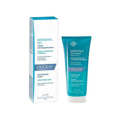 Ducray Cilt Kusuru Karşıtı Bakım Kiti (Keracnyl PP+ Crème Anti-imperfections 30 ml & Keracnyl Gel Moussant 40 ml) - 1