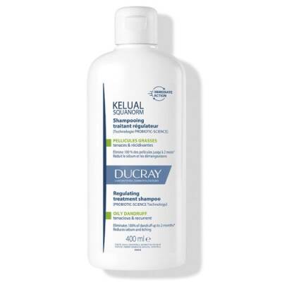 Ducray Kelual Squanorm Shampooing Traitant Régulateur - Pellicules Grasses 400 ml - 1