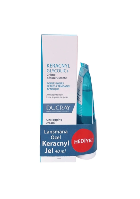 Ducray Siyah Nokta Karşıtı Bakım Kiti (Keracnyl Glycolic+ Creme 30 ml & Keracnyl Gel Moussant 40 ml) - 1