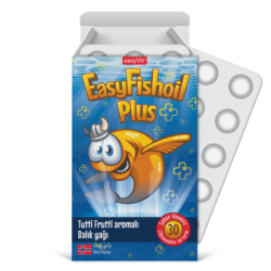 EasyVit EasyFishoil Plus Tutti Frutti Aromalı Balık Yağı 30 Çiğnenebilir Jel Form - EASYVIT