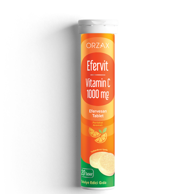 Efervit Vitamin C 1000 mg 20 Efervesan Tablet - 1