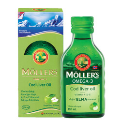Möller’s Omega-3 Cod Liver Oil 150 ml / Doğal Elma Aromalı - MÖLLER'S