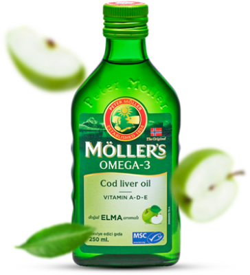 Möller’s Omega-3 Cod Liver Oil 250 ml / Doğal Elma Aromalı - 1