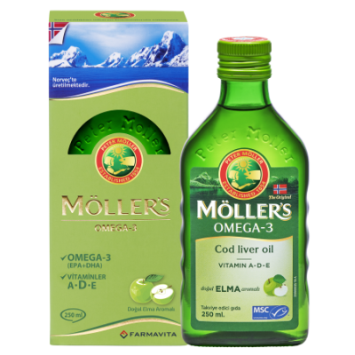 Möller’s Omega-3 Cod Liver Oil 250 ml / Doğal Elma Aromalı - 2