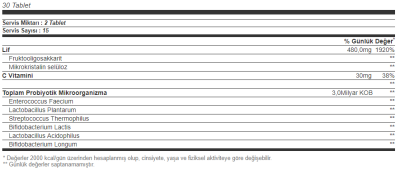 NBL Probiotic Optima 30 Tablet - 3