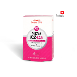 New Life Mena K2+D3 30 Fish Gelatine Capsules - NEW LIFE