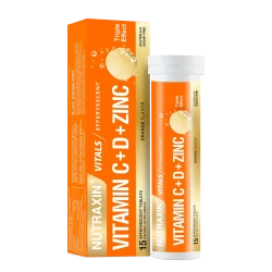 Nutraxin Effervescent Vitamin C-D-Zinc 15 Efervesan Tablet - 1
