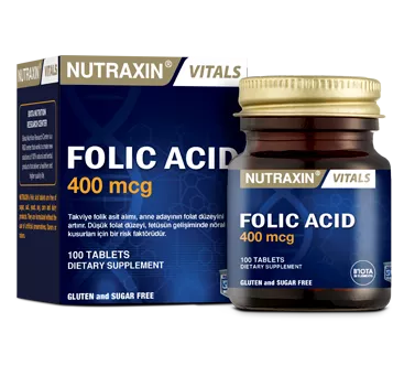 Nutraxin Folic Acid 400 mcg 100 Tablet - 1