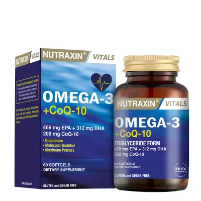 Nutraxin Omega-3+CoQ-10 60 Softgels - 1
