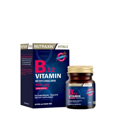 Nutraxin Vitamin B12 Sublingual 1000 mcg 60 Tablet - 1