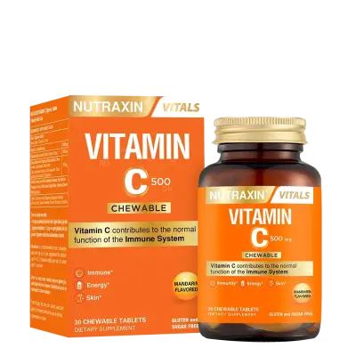 Nutraxin Vitamin C 500 Mg Chewable 30 Çiğneme Tableti - 1