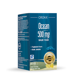 Ocean 500 mg Fish Oil 60 Softgel Capsules - ORZAX