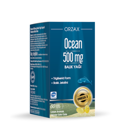 Ocean 500 mg Fish Oil 60 Softgel Capsules - 1