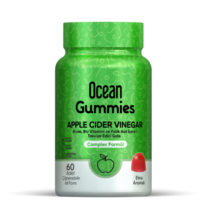 Ocean Gummies Apple Cider Vinegar 60 Adet Çiğnenebilir Jel Form - 1