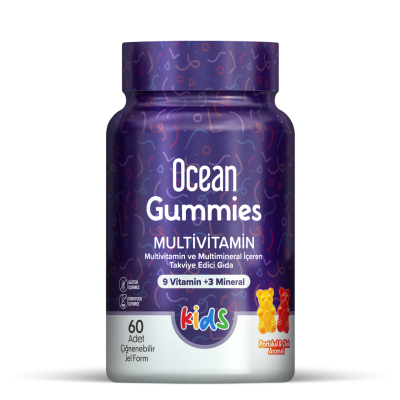 Ocean Gummies Multivitamin Kids 60 Adet Çiğnenebilir Jel Form - 1