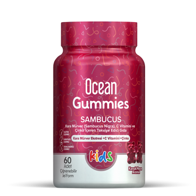 Ocean Gummies Sambucus Kids 60 Adet Çiğnenebilir Jel Form - 1