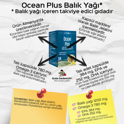 Ocean Plus 1200 mg Fish Oil 50 Softgel Capsules - 4