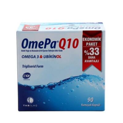 OmePa Q10 Omega-3 Ubiquinol 90 Kapsül - 1
