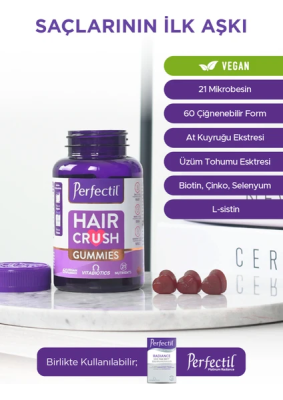 Perfectil Hair Crush Gummies 60 Çiğnenebilir Form - 3