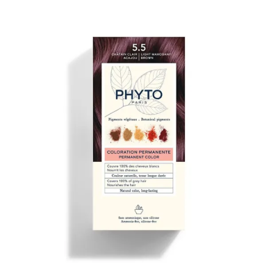 Phyto Phytocolor Coloration Permanente 5.5 Châtain Clair Acajou / Açık Kestane Akaju - 1