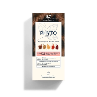 Phyto Phytocolor Coloration Permanente 5.7 Châtain Clair Marron / Açık Kestane Bakır - 1