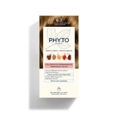Phyto Phytocolor Coloration Permanente 6.3 Blond Foncé Doré / Koyu Kumral Dore - 1