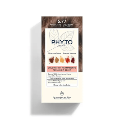 Phyto Phytocolor Coloration Permanente 6.77 Marron Clair Cappuccino / Cappuccino Kahve - 1