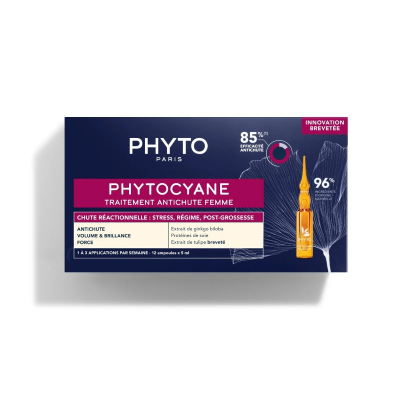 Phyto Phytocyane Traitement Antichute Reactionnelle Femme 12 Ampoules*5 ml - 1