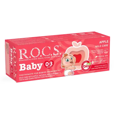 ROCS Baby 0-3 Yaş Elma Püresi Tadında Diş Macunu 35 ml - 2