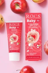 ROCS Baby 0-3 Yaş Elma Püresi Tadında Diş Macunu 35 ml - 3