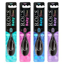ROCS Baby NEON 0-3 Yaş Yumuşak Diş Fırçası - R.O.C.S