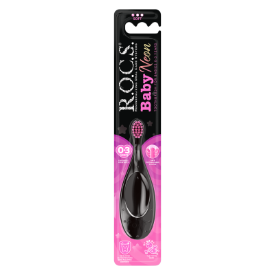 ROCS Baby NEON 0-3 Yaş Yumuşak Diş Fırçası - 4