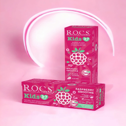 ROCS Kids 3-7 Yaş Ahududu Smoothie Tadında Diş Macunu 35 ml - 2
