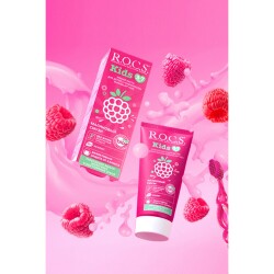 ROCS Kids 3-7 Yaş Ahududu Smoothie Tadında Diş Macunu 35 ml - 3