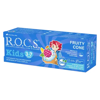 ROCS Kids 3-7 Yaş Meyve Külahı Tadında Diş Macunu 35 ml - 2