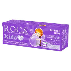 ROCS Kids 4-7 Yaş Balonlu Sakız Tadında Diş Macunu 35 ml - 2