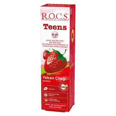 ROCS Teens 8-18 Yaş Yaban Çileği Tadında Diş Macunu 60 ml - 1