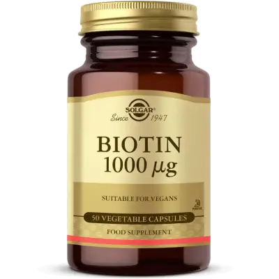 Solgar Biotin 1000 mcg 50 Vegetable Capsules - 1