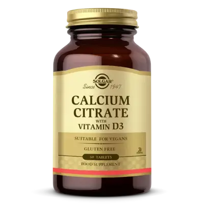 Solgar Calcium Citrate with Vitamin D3 60 Tablets - 1
