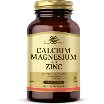 Solgar Calcium Magnesium Plus Zinc 100 Tablets - 1