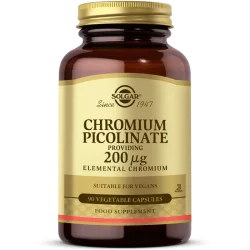 Solgar Chromium Picolinate 200 mcg 90 Vegetable Capsules - 1