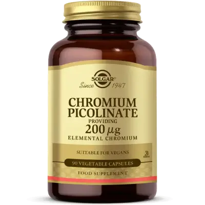 Solgar Chromium Picolinate 200 mcg 90 Vegetable Capsules - 1