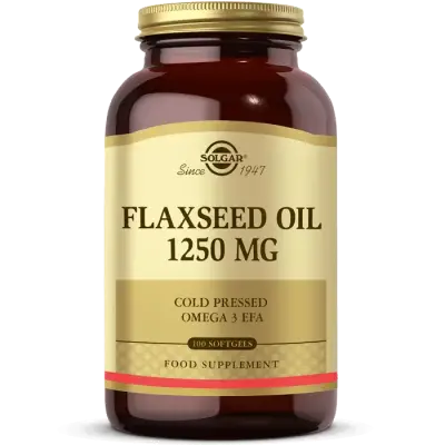 Solgar Flaxseed Oil 1250 mg 100 Softgels - 1