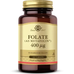 Solgar Folate (Metafolin®) 400 mcg 100 Tablets - 1
