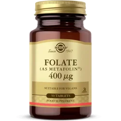 Solgar Folate (Metafolin®) 400 mcg 50 Tablets - 1
