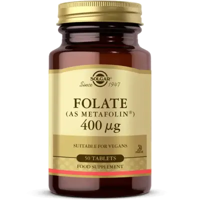 Solgar Folate (Metafolin®) 400 mcg 50 Tablets - 1
