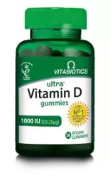 Ultra Vitamin D Gummies 1000IU 50 Çiğnenebilir Kapsül - VITABIOTICS