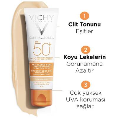 Vichy Capital Soleil Soin Anti-Taches Teinté 3-en-1 SPF50+ 50 ml - 2
